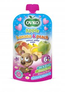 Baby food Apple, banana and peach